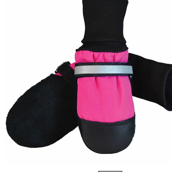 Muttluks Dog Boots Black and Pink Size Small - Picture 1 of 7